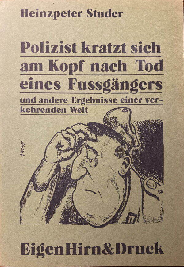 Polizist kratzt sich am Kopf